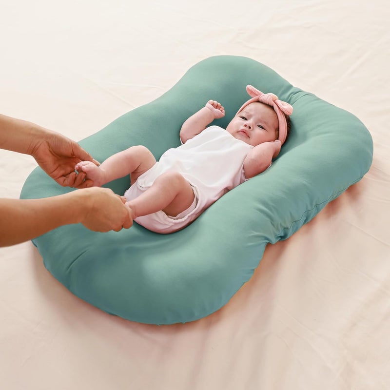 FUNUPUP Rayon Derived from Bamboo Baby Lounger Cover Compatible with Snuggle Me Lounger, Infant Lounger Pillow Cover for Newborn, Removable Elastic Newborn Lounger Cover,Cover Only, Green - Image 5